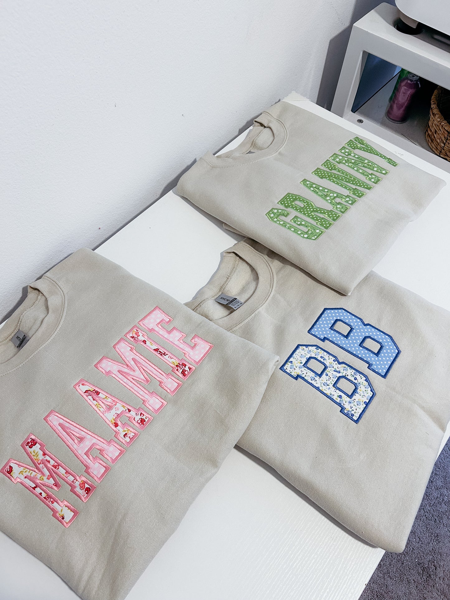 Clothing or Hospital Blanket Embroidered Adult Crewneck Sweatshirt