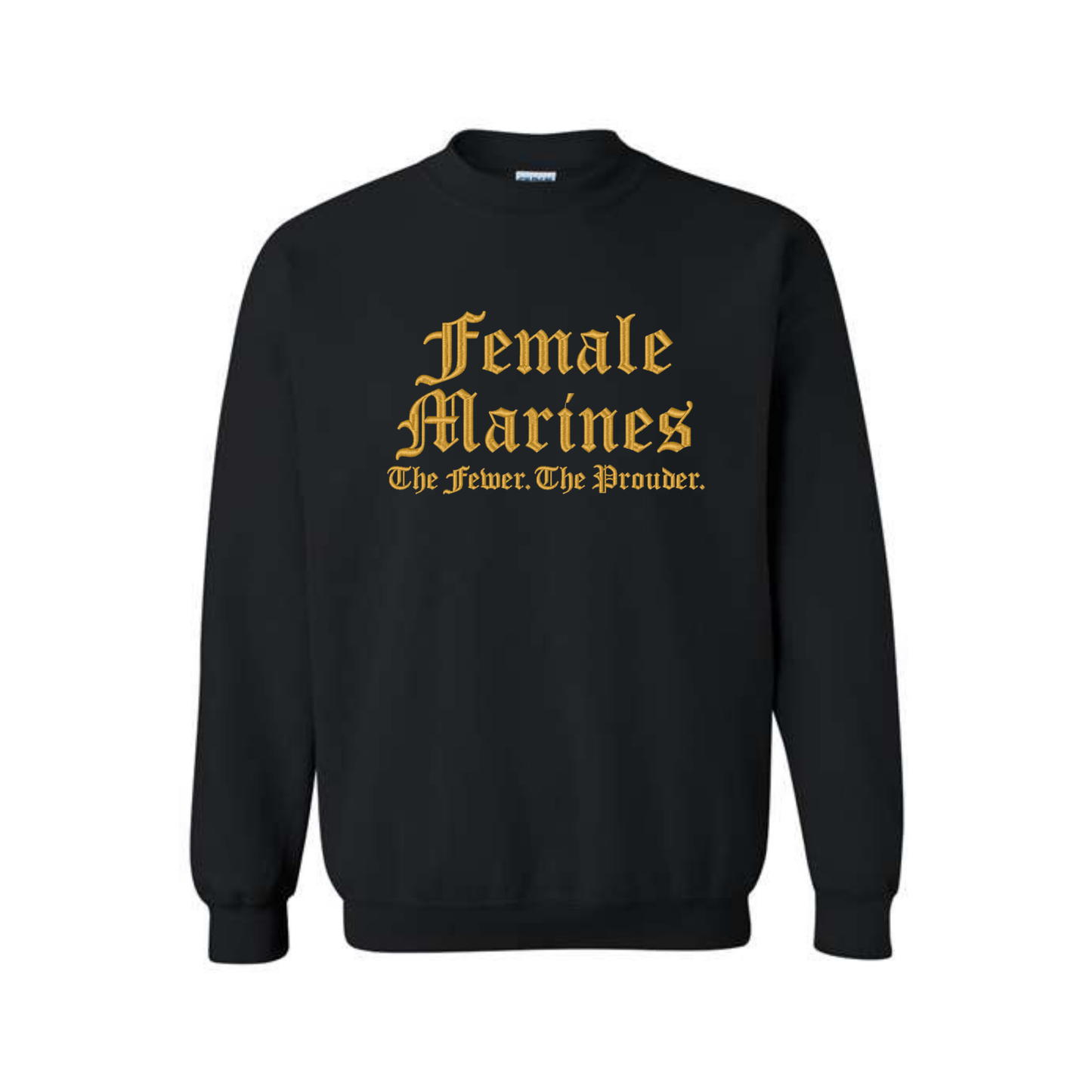 Female Marines Embroidered Crewneck Sweatshirt