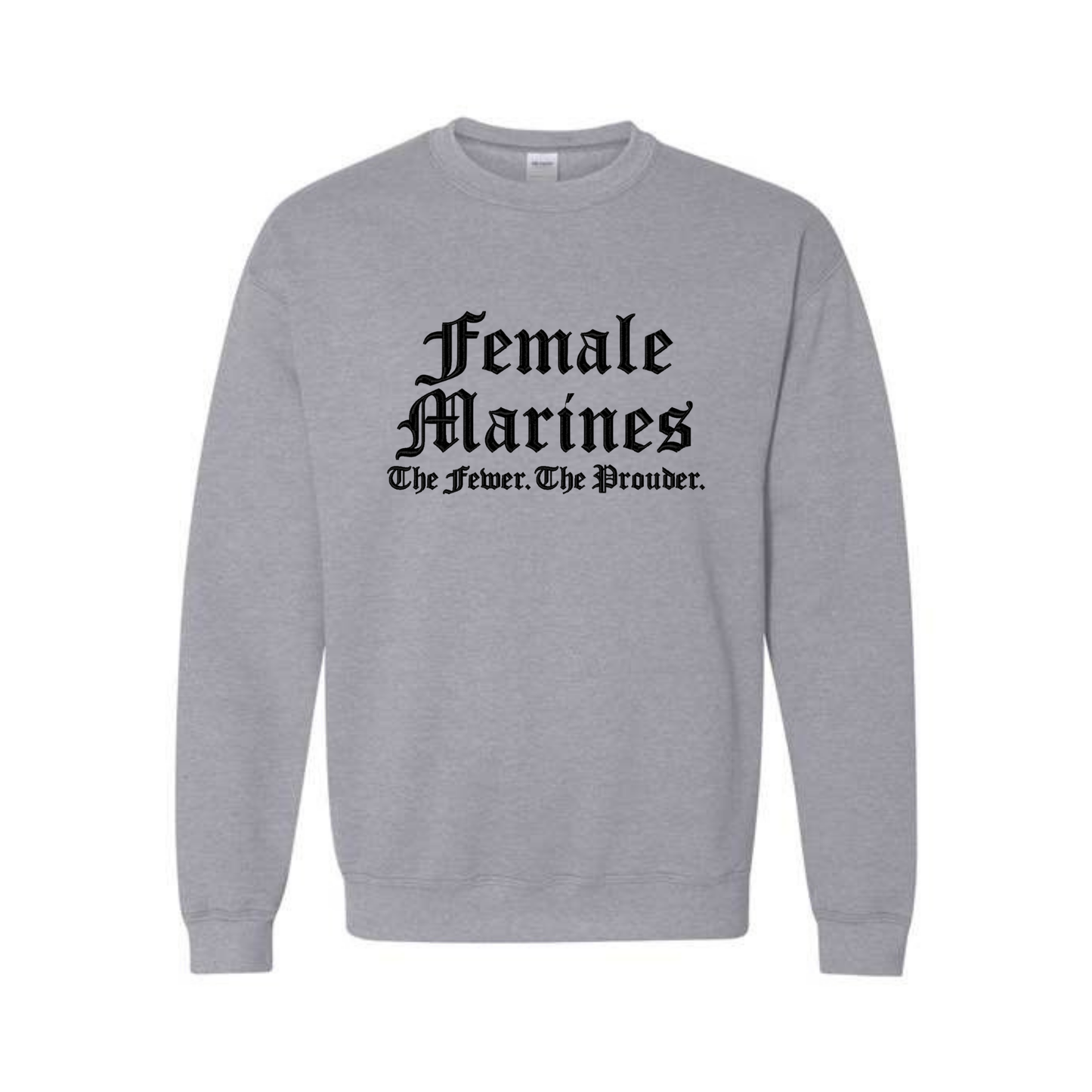 Female Marines Embroidered Crewneck Sweatshirt