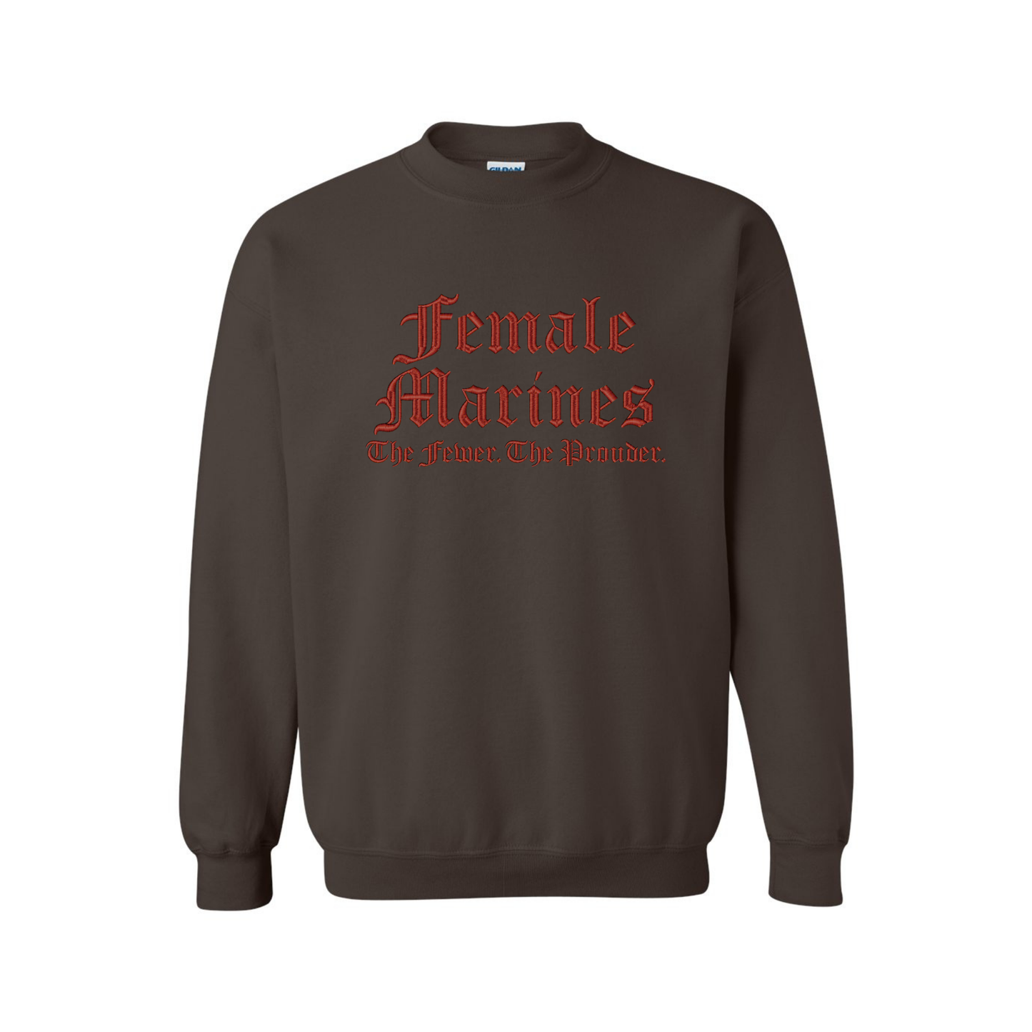 Female Marines Embroidered Crewneck Sweatshirt