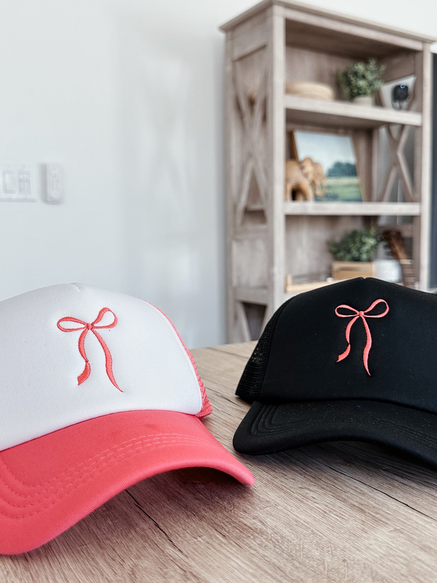 Bow Embroidered Foam Trucker Hat